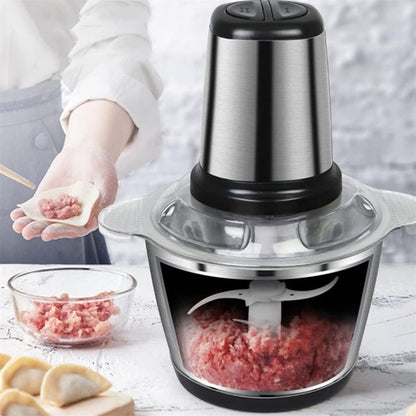 Electric Stainless Steel Food Chopper ⚡ Fast & Efficient Vegetable & Meat Cutter – Compact & Easy to Use for Home Cooking