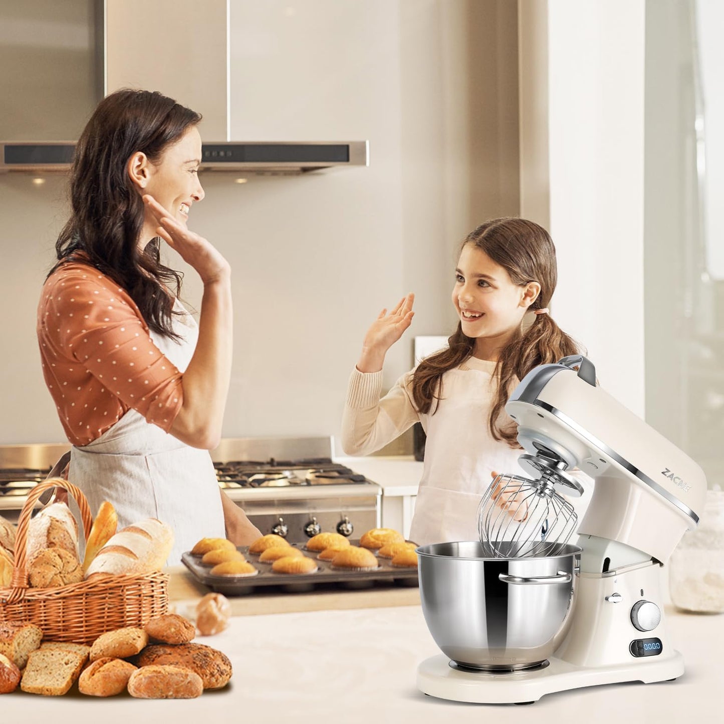 Professional Stand Mixer 💪 6-Speed Electric Kitchen Mixer with Stainless Steel Bowl & Dough Beater – Perfect for Baking & Cooking