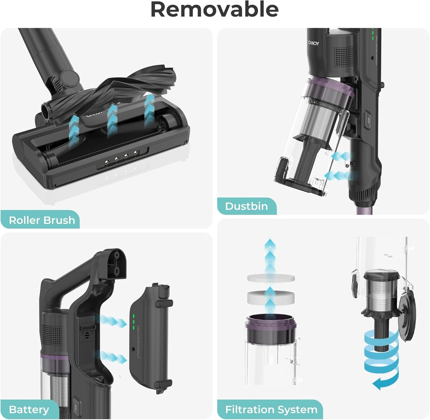 Cordless Stick Vacuum Cleaner ✨ 45-Min Strong Suction Lightweight Handheld