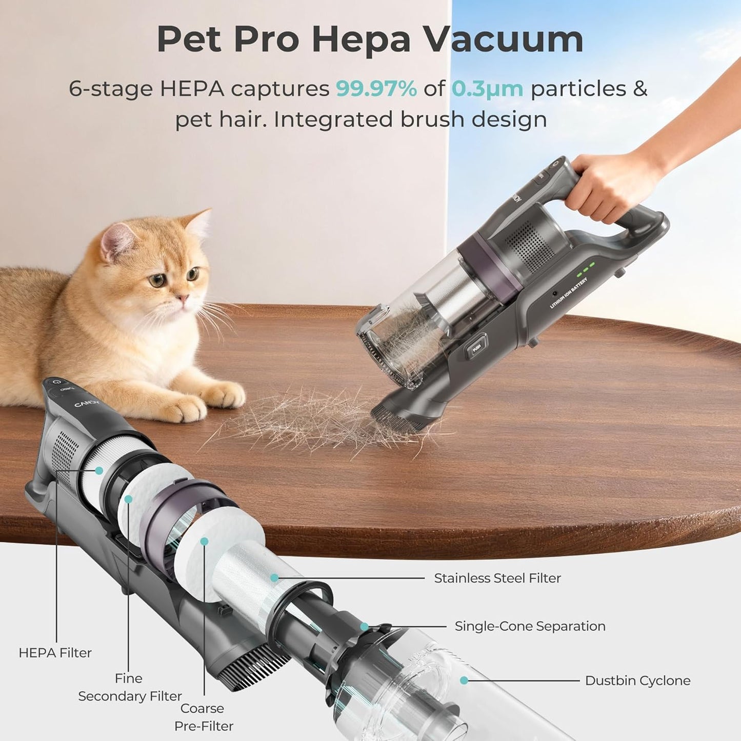 Cordless Stick Vacuum Cleaner ✨ 45-Min Strong Suction Lightweight Handheld