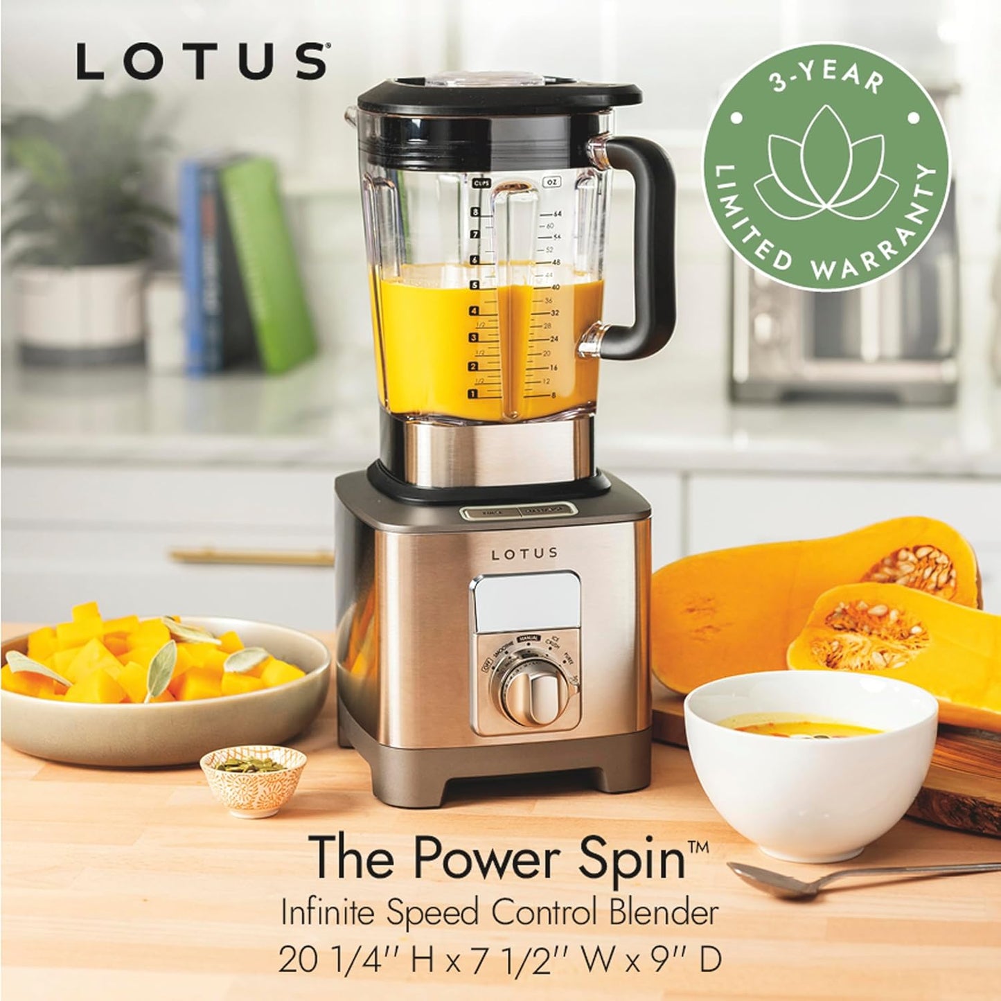 Professional Power Blender ⚡ Heavy-Duty 1545W Drink Mixer with 64oz Shatterproof Jar – Infinite Speed Control for Smoothies, Soups & More